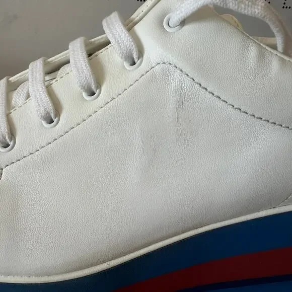 Stella McCartney Sneak Elyse Platforms, Red White and Blue, size 40.5 US10.5 NIB - Picture 8 of 15